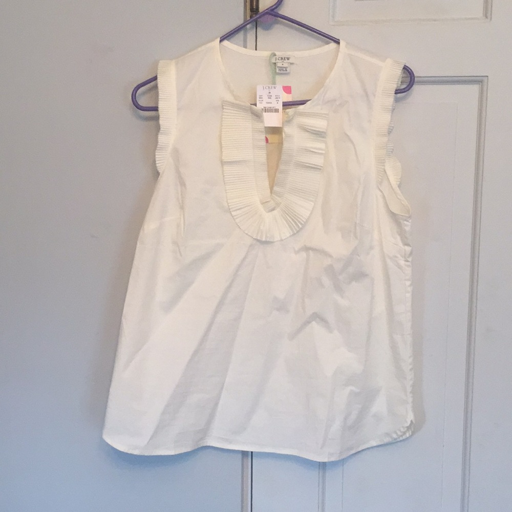 NWT J. Crew Pleated Sleeveless Blouse